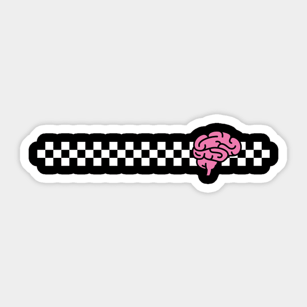 Brain Checked Sticker by abtchlr